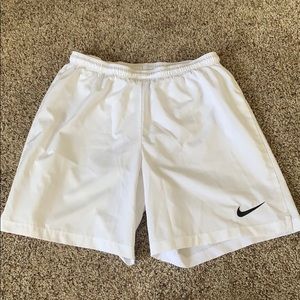 Nike Dri-Fit White Soccer Shorts Size Small